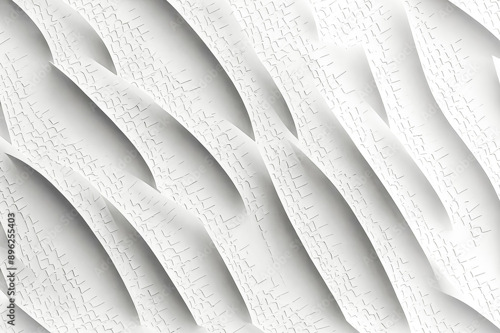 Poster abstract white pattern with curved lines