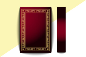 The holy quran book cover design templet.Islamic Arabic book. Arabesque. The Koran. Quran Text logo template. vector illustration.