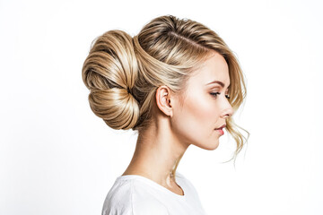 Fototapeta premium Beautiful Woman with Blonde Hair in an Updo