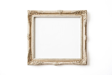 Ornate Gold Frame Isolated on White