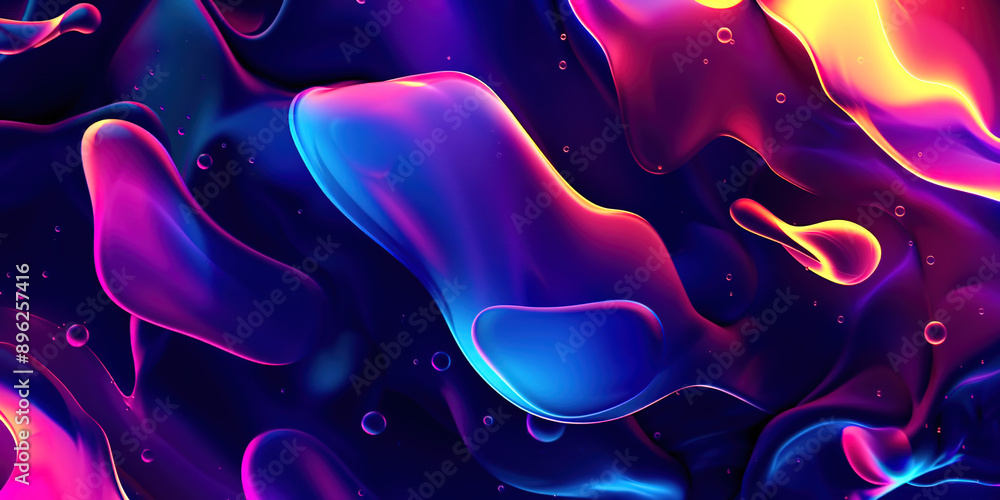 Poster abstract background with waves