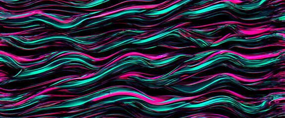 Abstract background composed of wavy neon colors