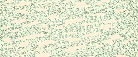 Abstract green pattern on a beige background