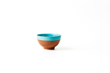 Blue and Brown Ceramic Bowl