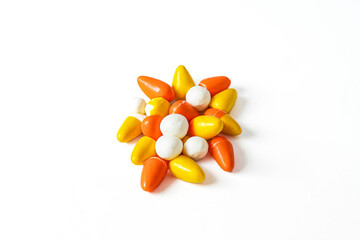 Fototapeta premium Candy Corn and White Chocolate Candy