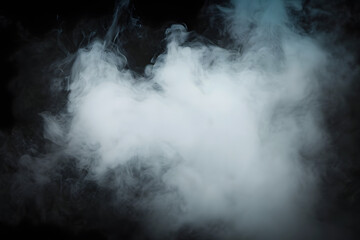 Fototapeta premium abstract white smoke or fog on dark background, copy space for your text