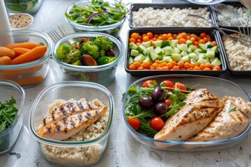 Efficient Meal Planning Containers Displayed in Kitchen
