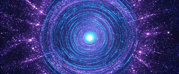 Abstract circle pattern converging in a singularity