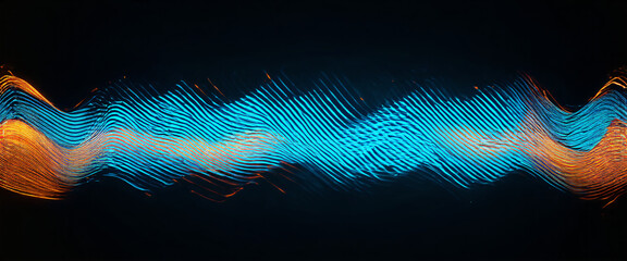 Abstract wavy background with mixing color pallete of blue and orange