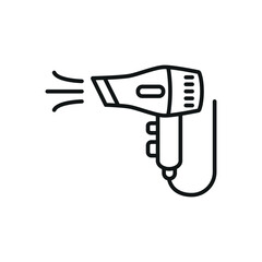 Hair dryer icon features clean lines and elegance, enhancing any digital concept.