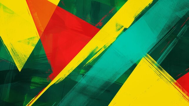 Vibrant background with the bold, primary colors of reggae