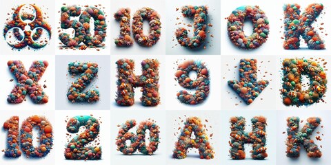 Naklejka premium Underwater corals Lettering Typeface. AI generated illustration