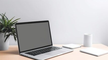 Fototapeta premium Modern Laptop Mockup: Perfect for Creative Professionals and Designers