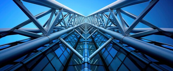 Architecture Roof Long Span Steel Structure With Hinges And Fixed Joint, Symbolizing Strength And Stability