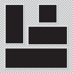 Photo frame set. vector frame