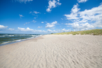 Sand dunes landscape at the Baltic sea