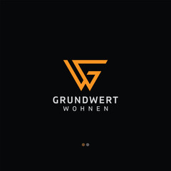 GW Initials Minimalist Logo Design in Letter Style