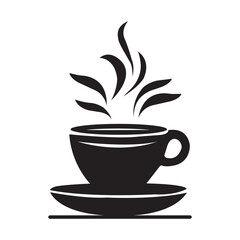 Adobe Illustrator ArtworkCoffee cup icon, tea cup logo, Abstract symbols vector illustration silhouette image template.eps 10.