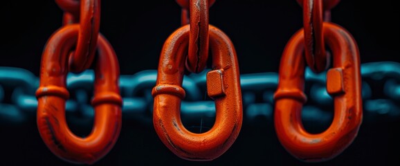 Obraz premium Crane Hooks, Representing Lifting Power And Precision