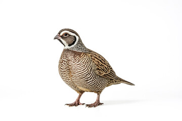 Gambel's Quail Isolated on White Background