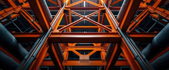 Grandstand Steel Structure View From Below, Highlighting The Majesty And Support