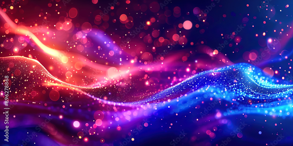 Poster Abstract background with waves
