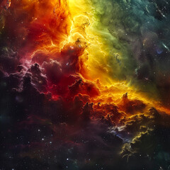 Fototapeta premium Planets and other solar systems, nebulae and exoplanet, formation of new worlds, big bang birth of the universe. Ai generative
