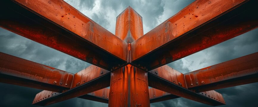 H-Beam Steel Structure, Representing Robustness And Foundation