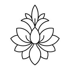 Pattern ornament element flower Russian folk style illustration.