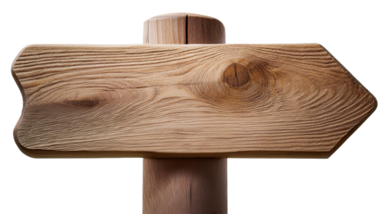 Wooden Post Direction Trail Sign, Isolated, Transparent PNG, Graphic Resouce