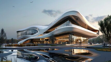 Obraz premium Home Exterior of House with Landscaping. Ai generation.