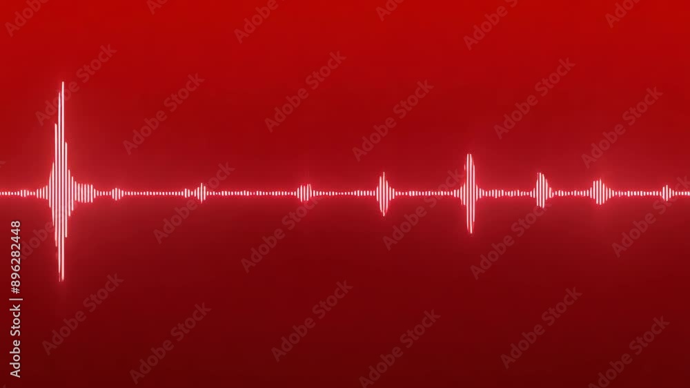 Aufkleber a red background with a red line that is a series of dots. the dots are in different sizes and are a