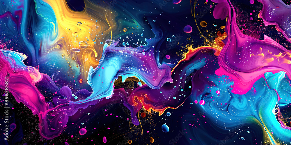Poster Abstract background with waves