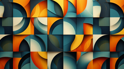 Obraz premium Abstract geometric pattern with vibrant colors