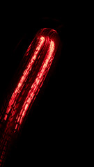 Hintergrund dunkel Effekt Technik Motion Overlay Videoeffekt leuchten rot und schwarz