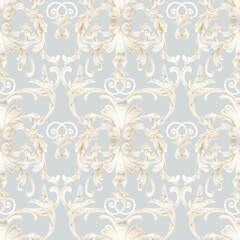 Watercolor Baroque ornate backdrop, royal ornament background, luxury pattern, vintage style
