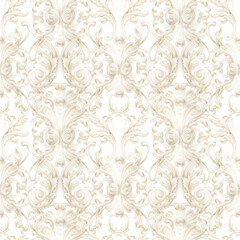 Watercolor Baroque ornate backdrop, royal ornament background, luxury pattern, vintage style