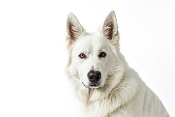 Obraz premium White Swiss Shepherd Dog Portrait