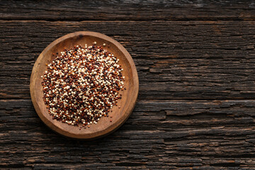 Mixed white, red and black quinoa seeds - Chenopodium quinoa