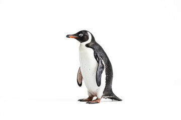 Obraz premium Gentoo penguin standing on white background