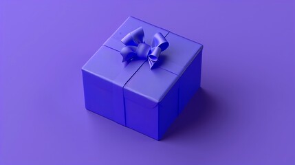 Obraz premium A beautifully wrapped gift box with a bow, displaying festive and colorful presentation.