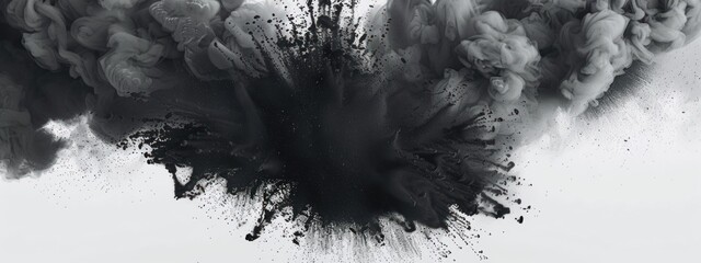 Abstract Black Ink Splash