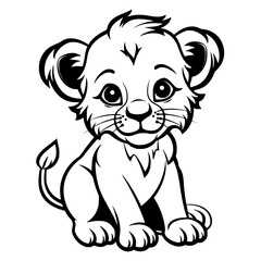Baby Lion Vector
