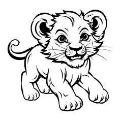 Baby Lion Vector