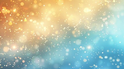 Abstract background with sparkling gold and blue glitter, perfect for adding a touch of elegance and magic to any holiday design