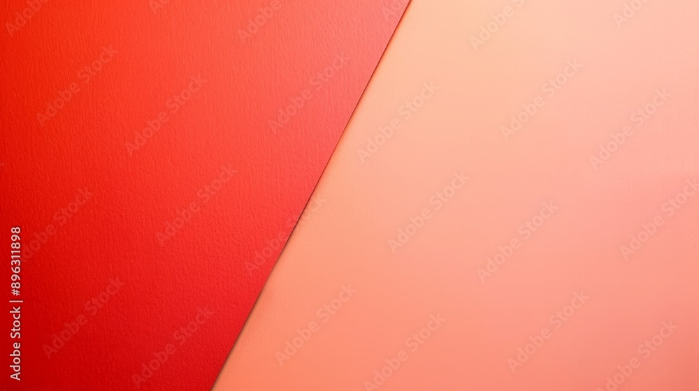 Poster background with a diagonal line dividing the frame between a warm light orange and a strong red colo