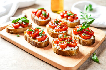 Delicious Tomato and Basil Bruschetta