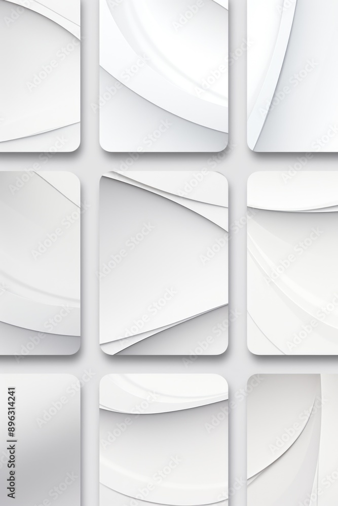Poster abstract pattern of interlocking circles and lines, embodying a modern, high-tech theme.
