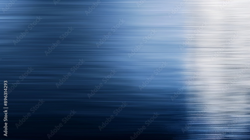 Poster abstract brushed metal texture background with horizontal lines forming a gradient from dark blue to