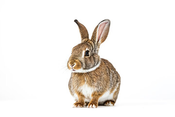 Obraz premium Cute Brown Rabbit with White Chest